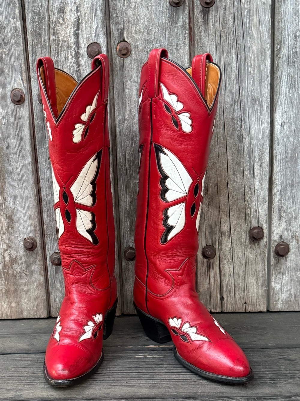 Iconic Vintage Tony Lama Butterfly 🦋 Design Women’s Cowboy Boots